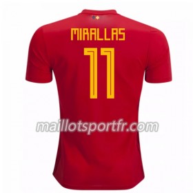 Maillot de Foot Belgique Mirallas 11 Domicile Coupe du monde 2018